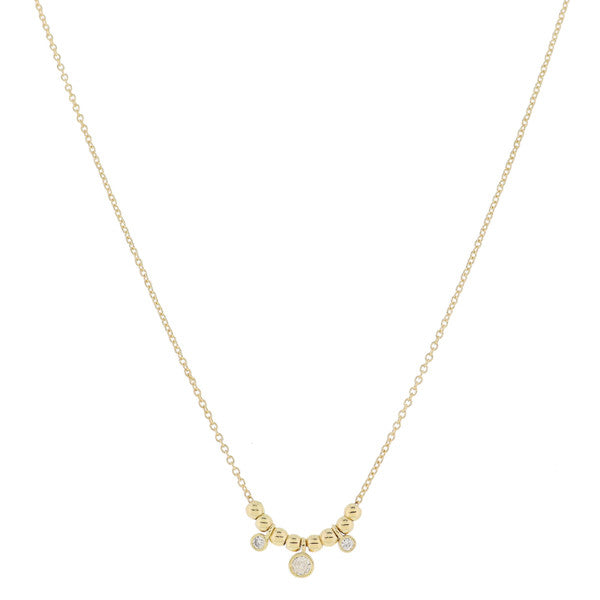 Gold Chain & Mini Gold Ball Beads Necklace