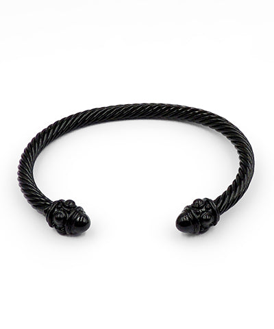Thin Textured Cuff-Black