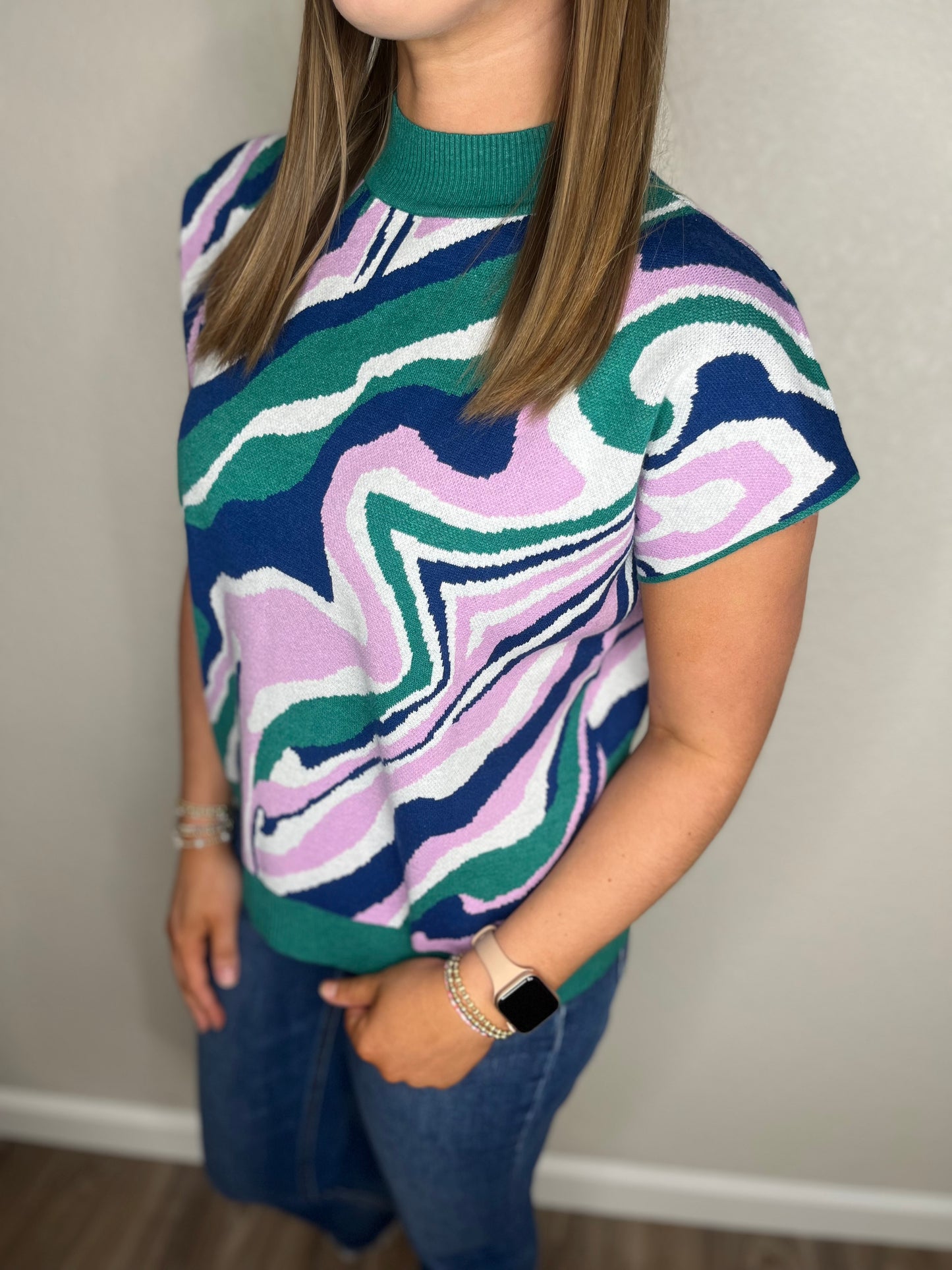 Magic Marble Sweater Top