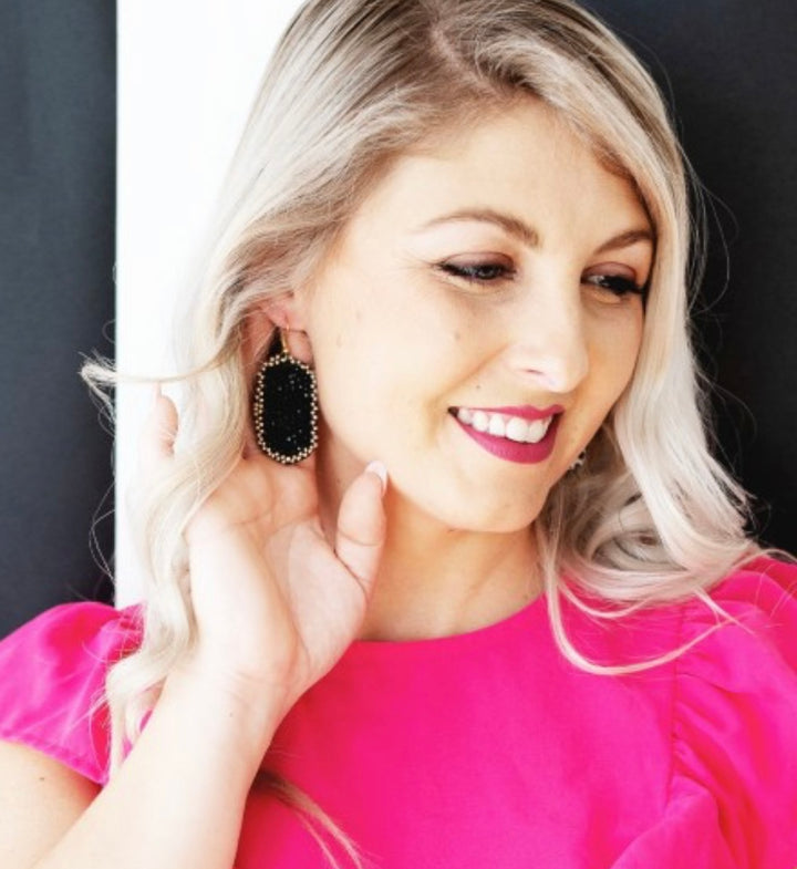 Black Lily Earrings