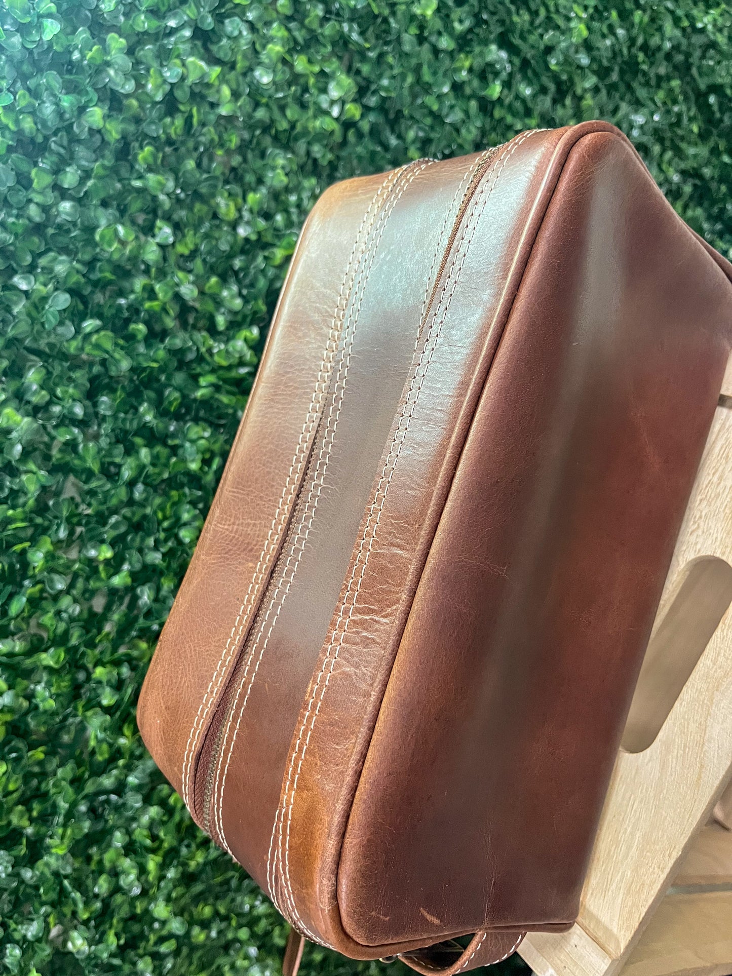 Men's Brown Leather Travel Case