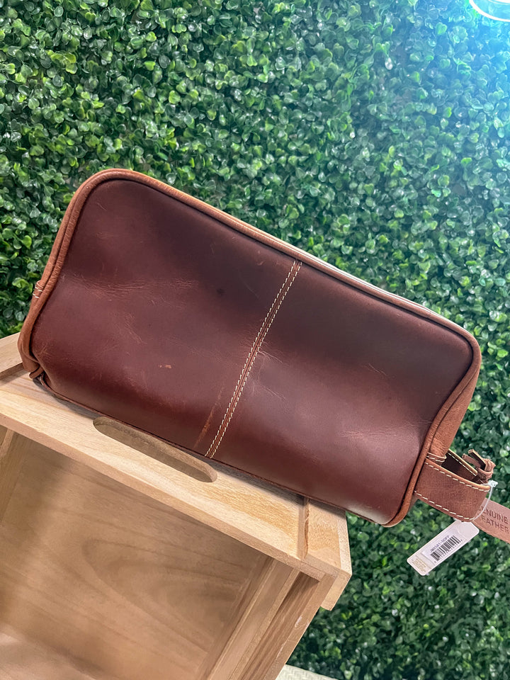 Men's Brown Leather Travel Case
