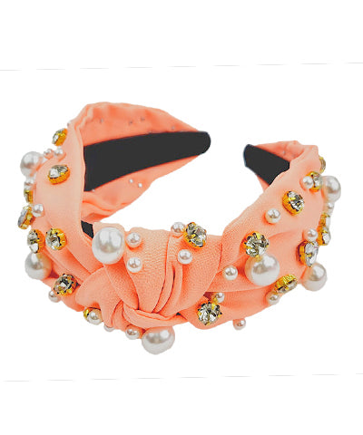 Pearl & Crystal Knotted Headband