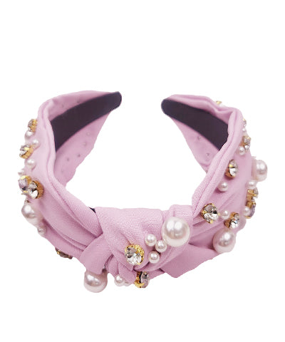 Pearl & Crystal Knotted Headband