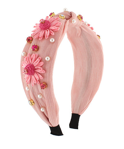 Raffia Flower Headband
