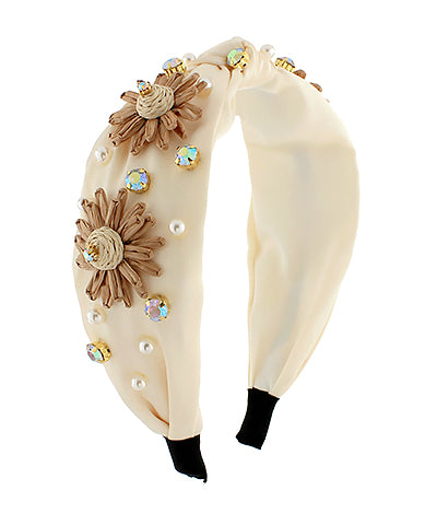Raffia Flower Headband