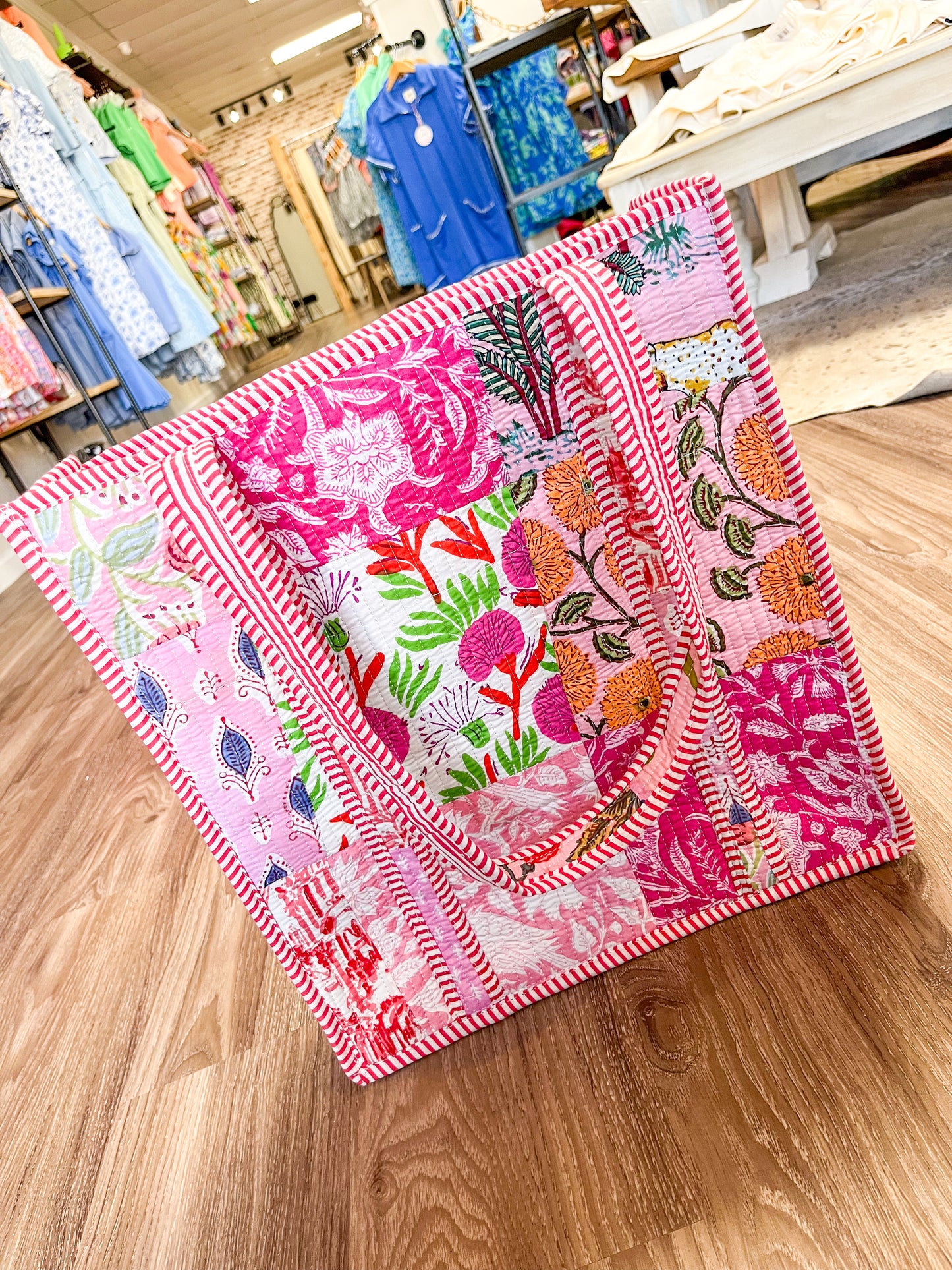 Pink City | Regular Quilted Tote Bag