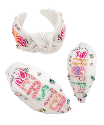Happy Easter Beaded Headband