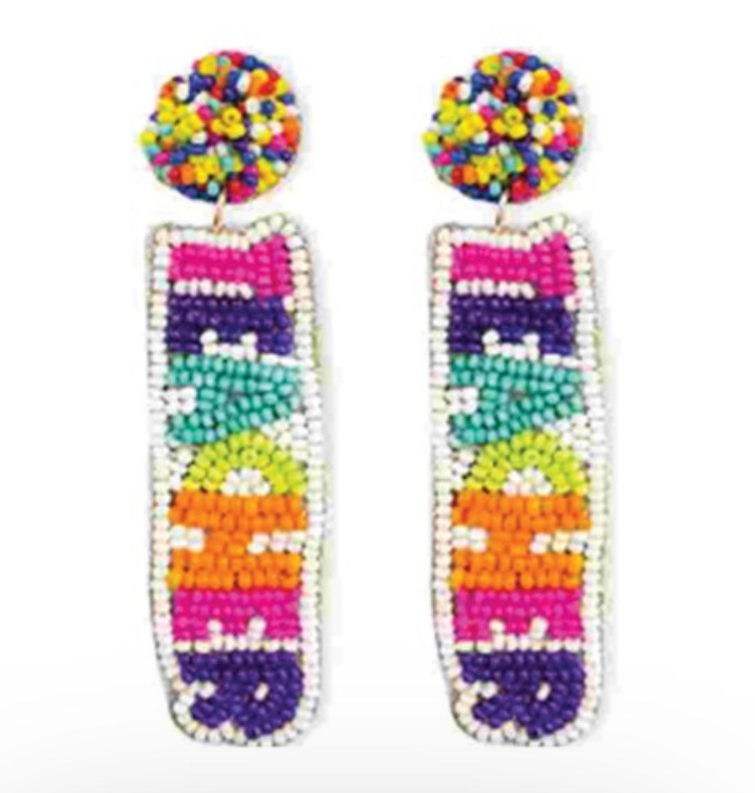 Beaded Teacher Earrings