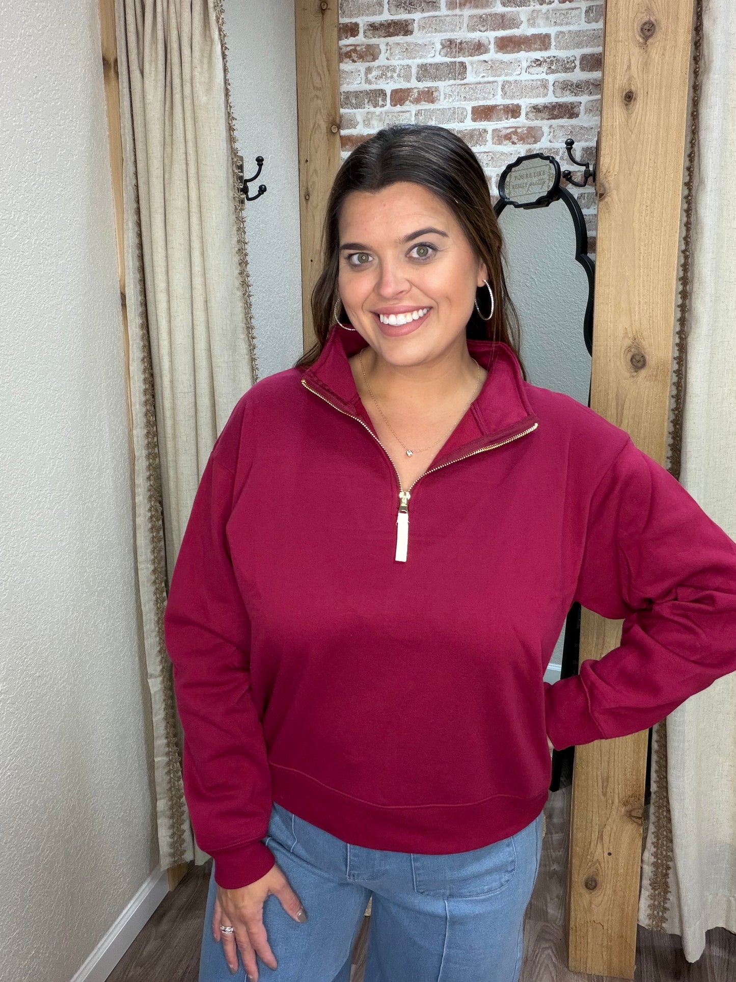 Renee Sweatshirt | Cabernet