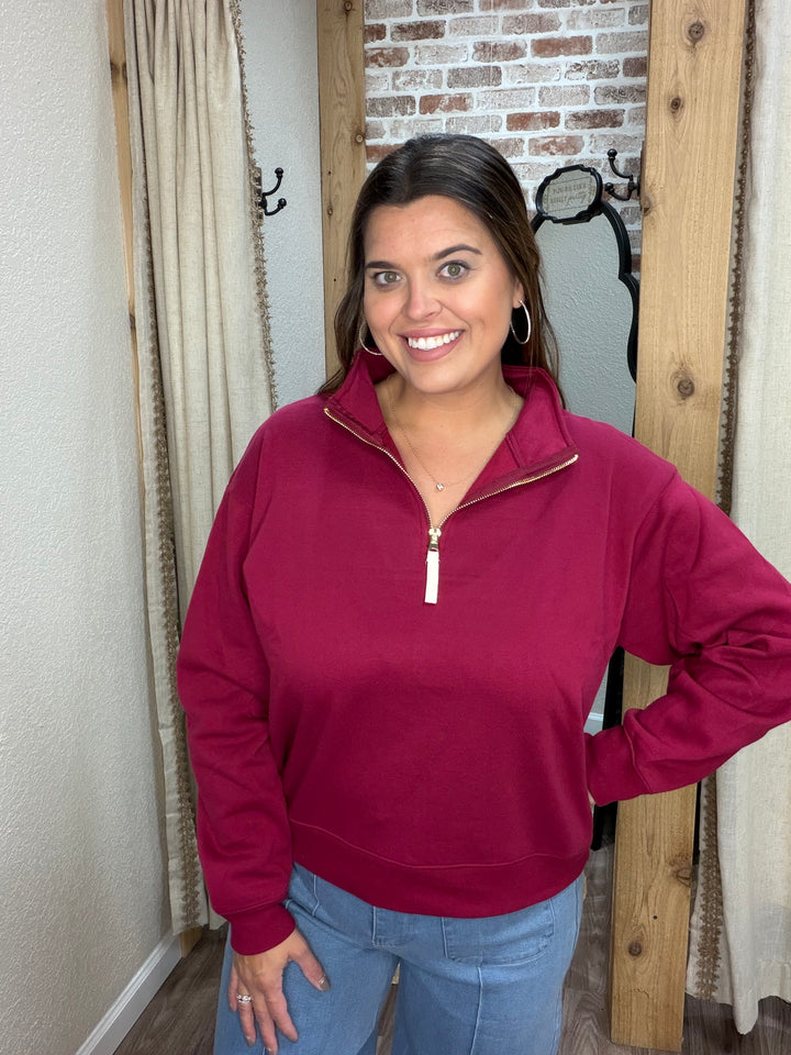 Renee Sweatshirt | Cabernet
