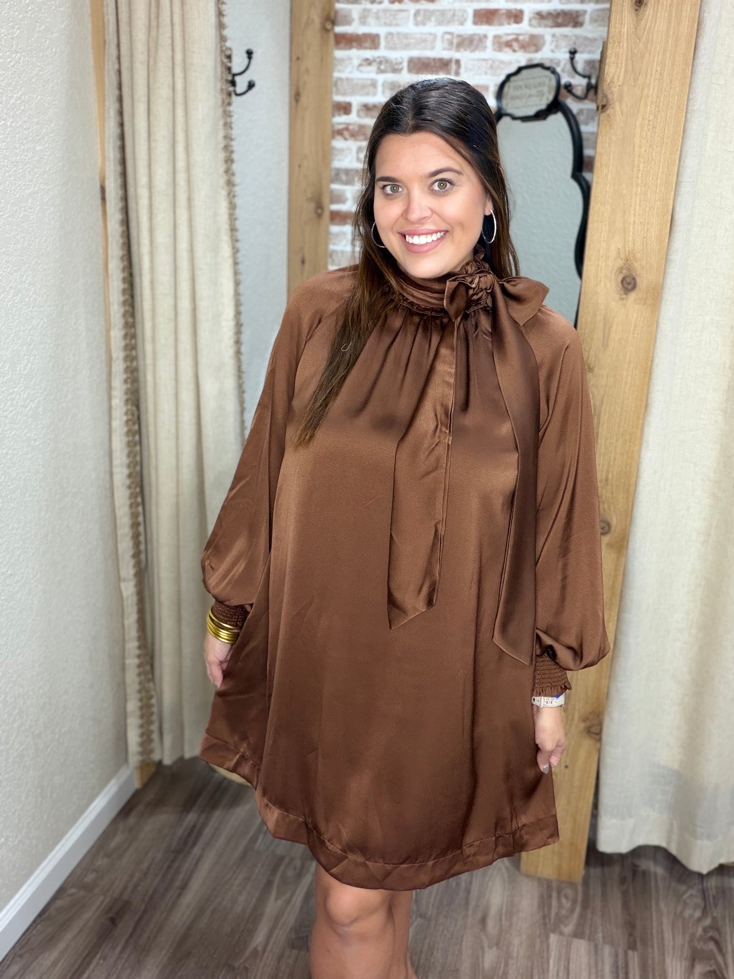 The One I Chose Brown Dress