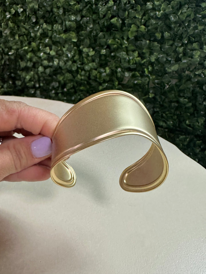 Matte Gold Cuff Bracelet