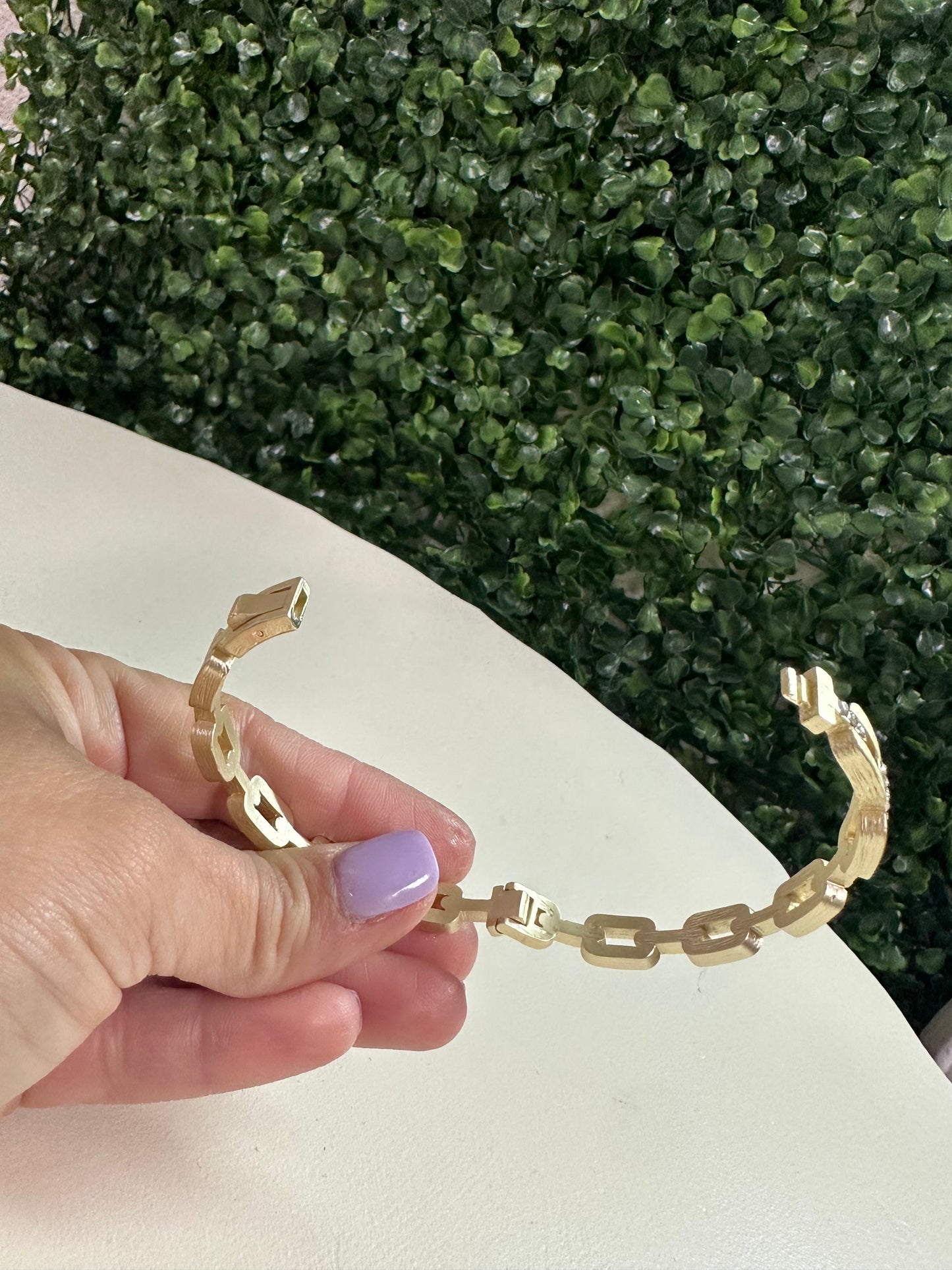 Diamond Chain Cuff Bracelet