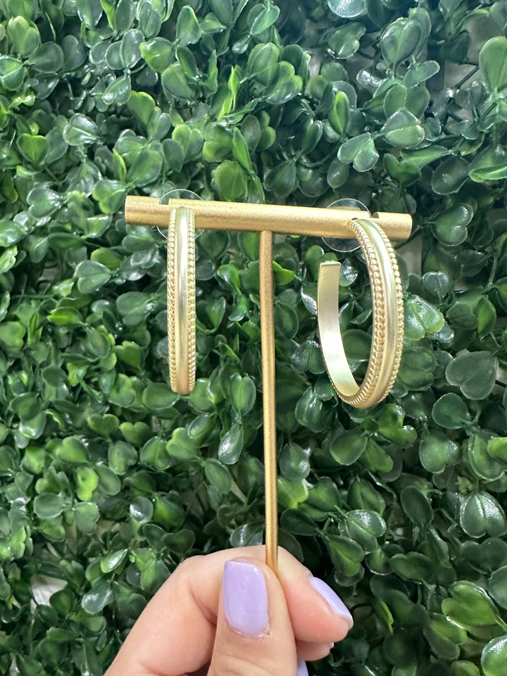 Matte Gold Earrings