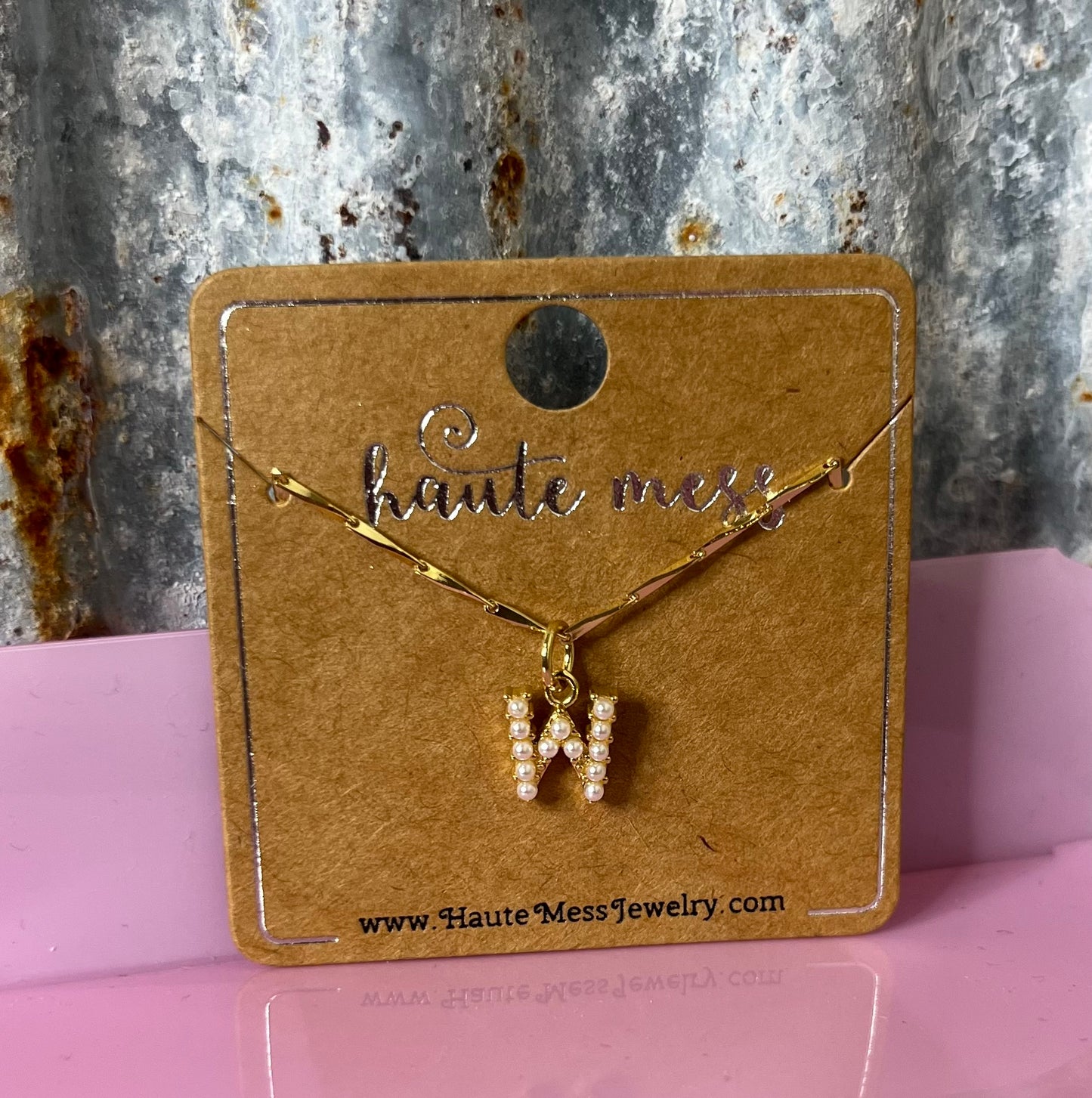 Pearl Initial Necklace