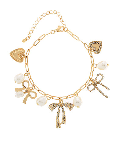 Gemma Pearl & Bow Bracelet