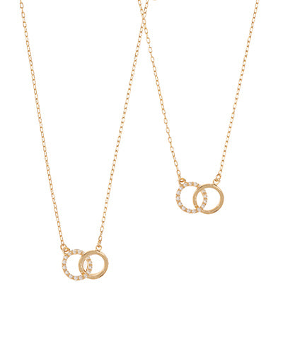 Infinity Ring Pendant Necklace Set