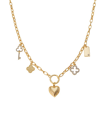 Salem Multi Charm Heart Necklace