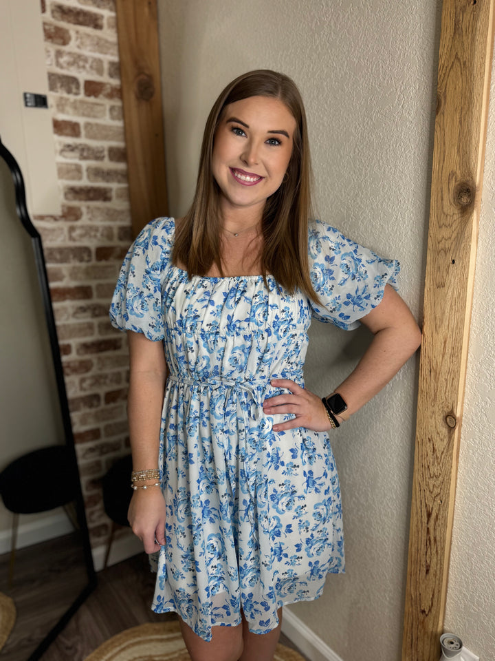 Simply Southern Blue & White Mini Dress