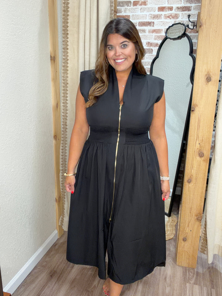 Audrey Zip Midi Dress