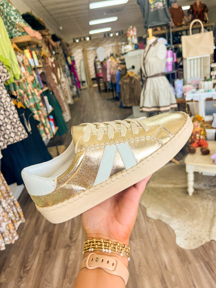 Friend Zone Gold Sneakers| Corkys