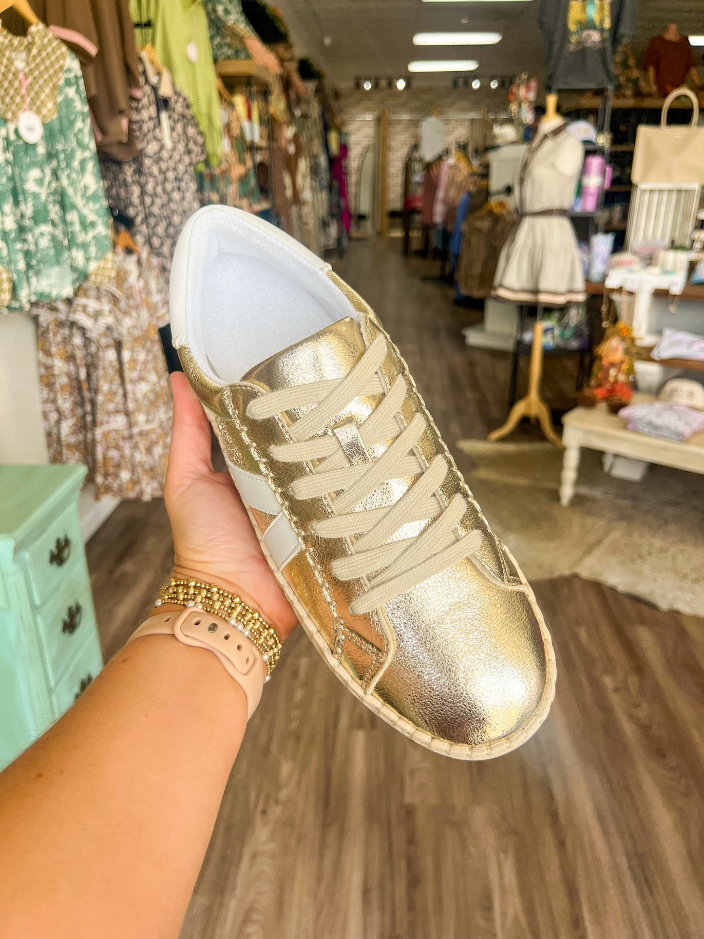 Friend Zone Gold Sneakers| Corkys