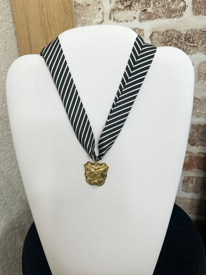 Gameday stripped Scarf Necklace