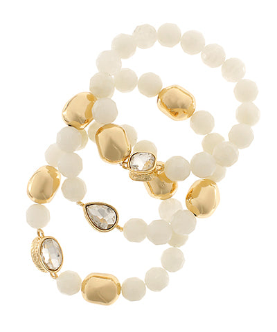 Marleigh Oval Stone Beaded Bracelet