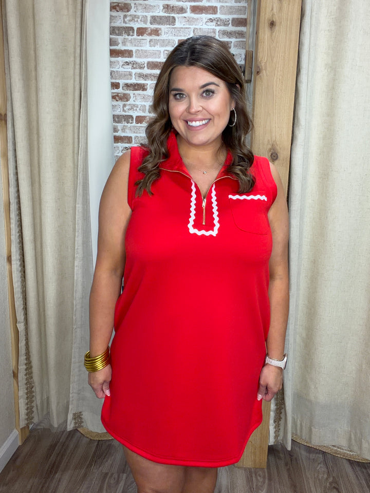 Gentle Breeze Dress| Red