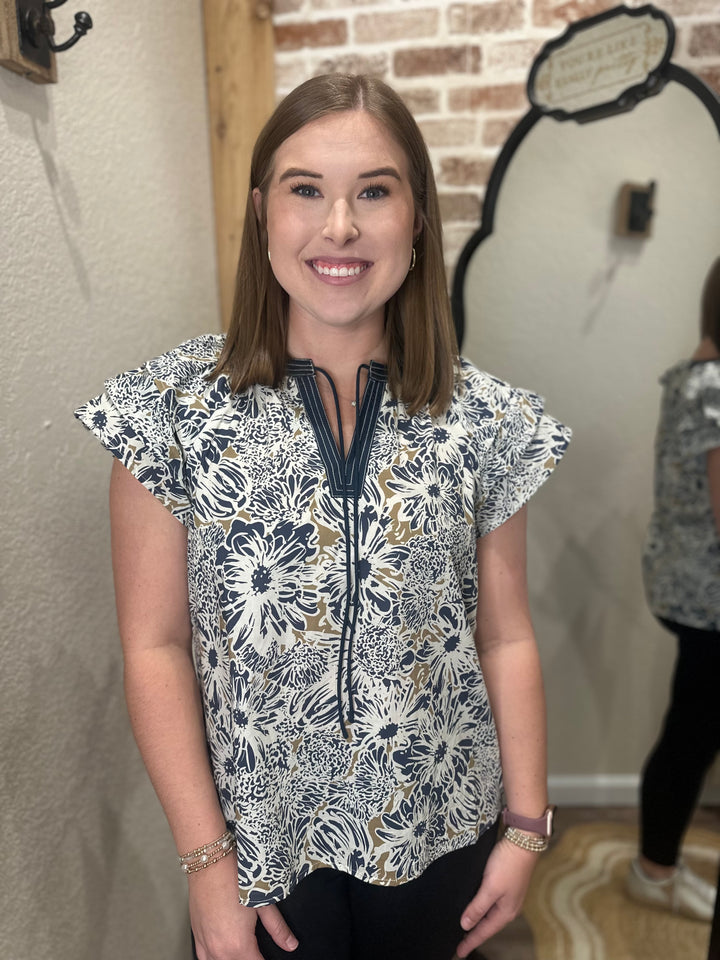 Leah Floral Top