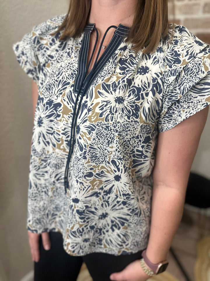 Leah Floral Top