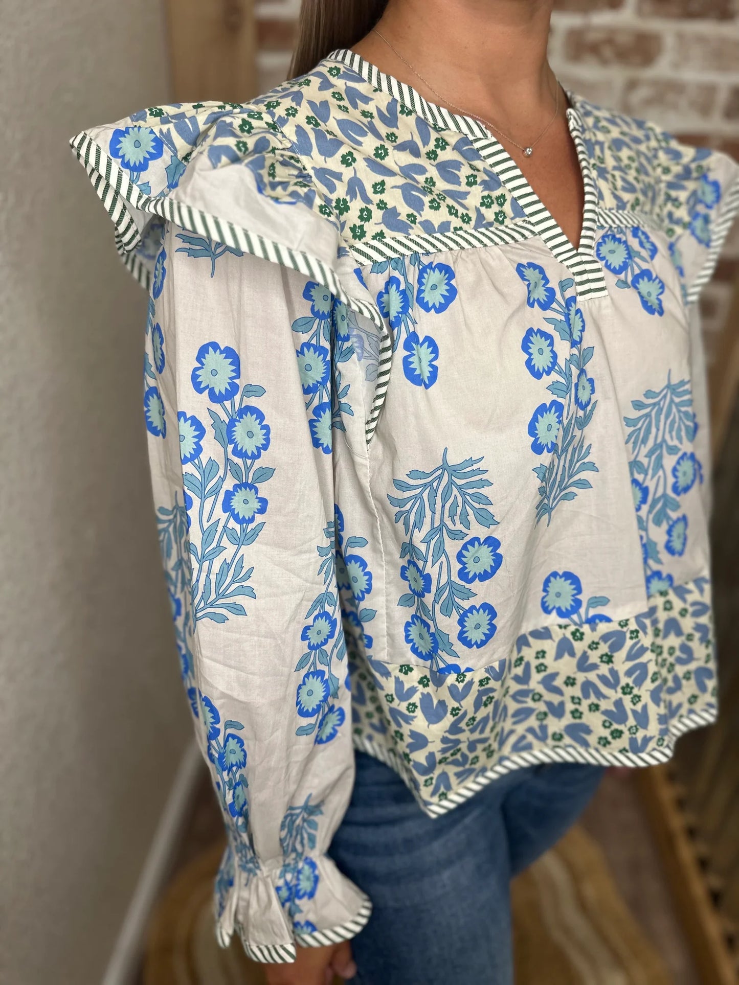 Curvy- Timeless Blue Top