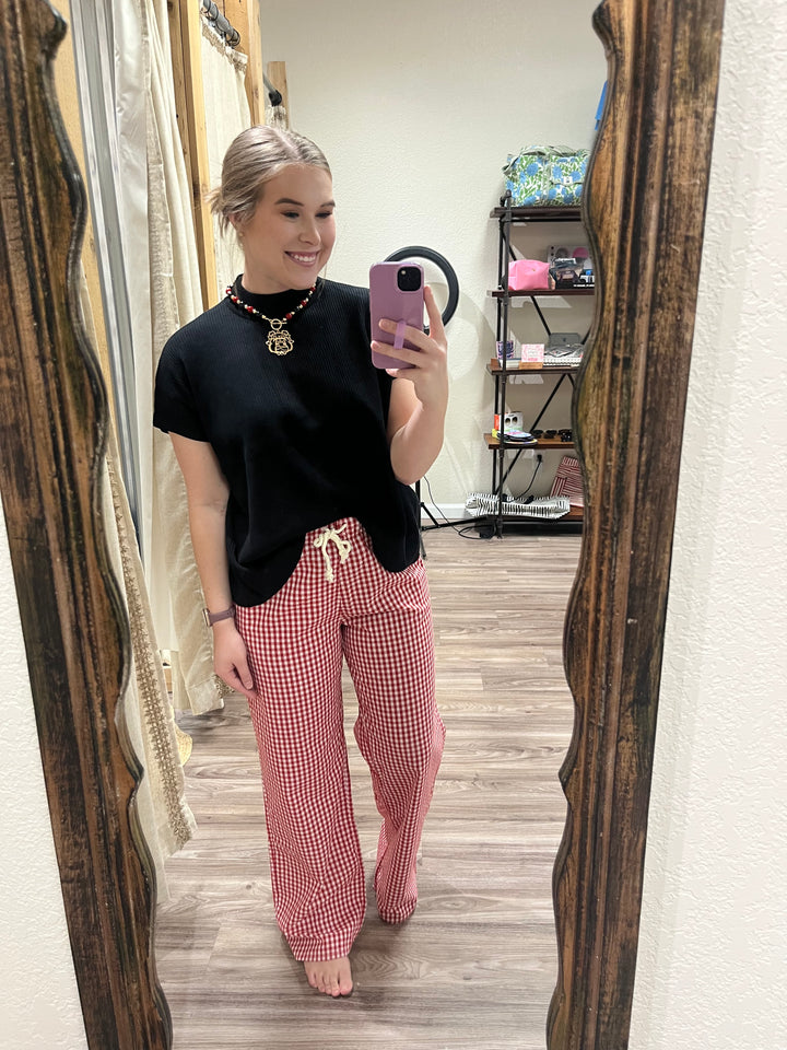 Simply Southern Plaid Pants | Red