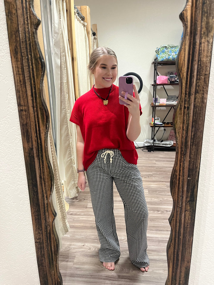 Simply Southern Plaid Pants | Black