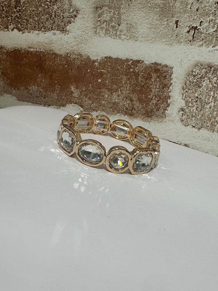 Clear Glass Multi Shape Mixed Bracelet