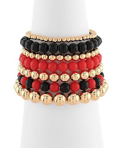 Gameday 7 row Beaded Bracelet