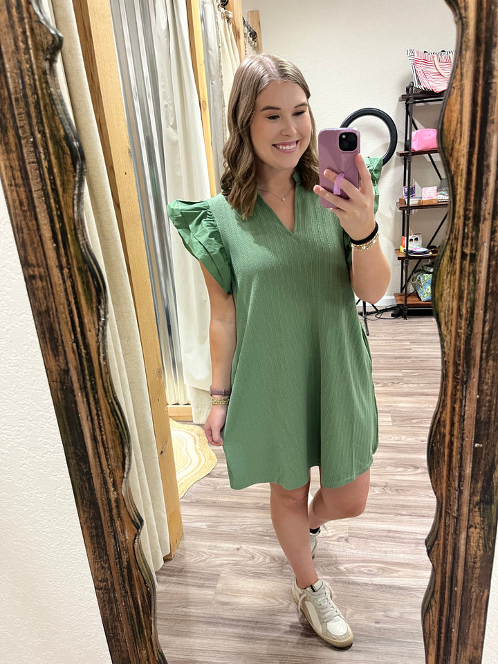 Forrest Ruffle Sleeve Dress