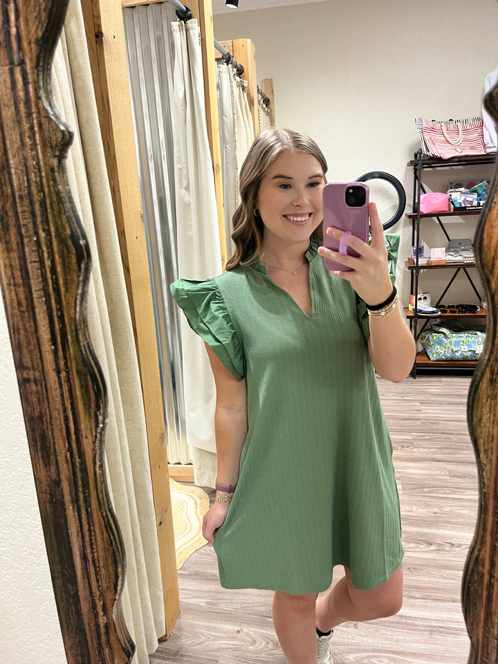 Forrest Ruffle Sleeve Dress
