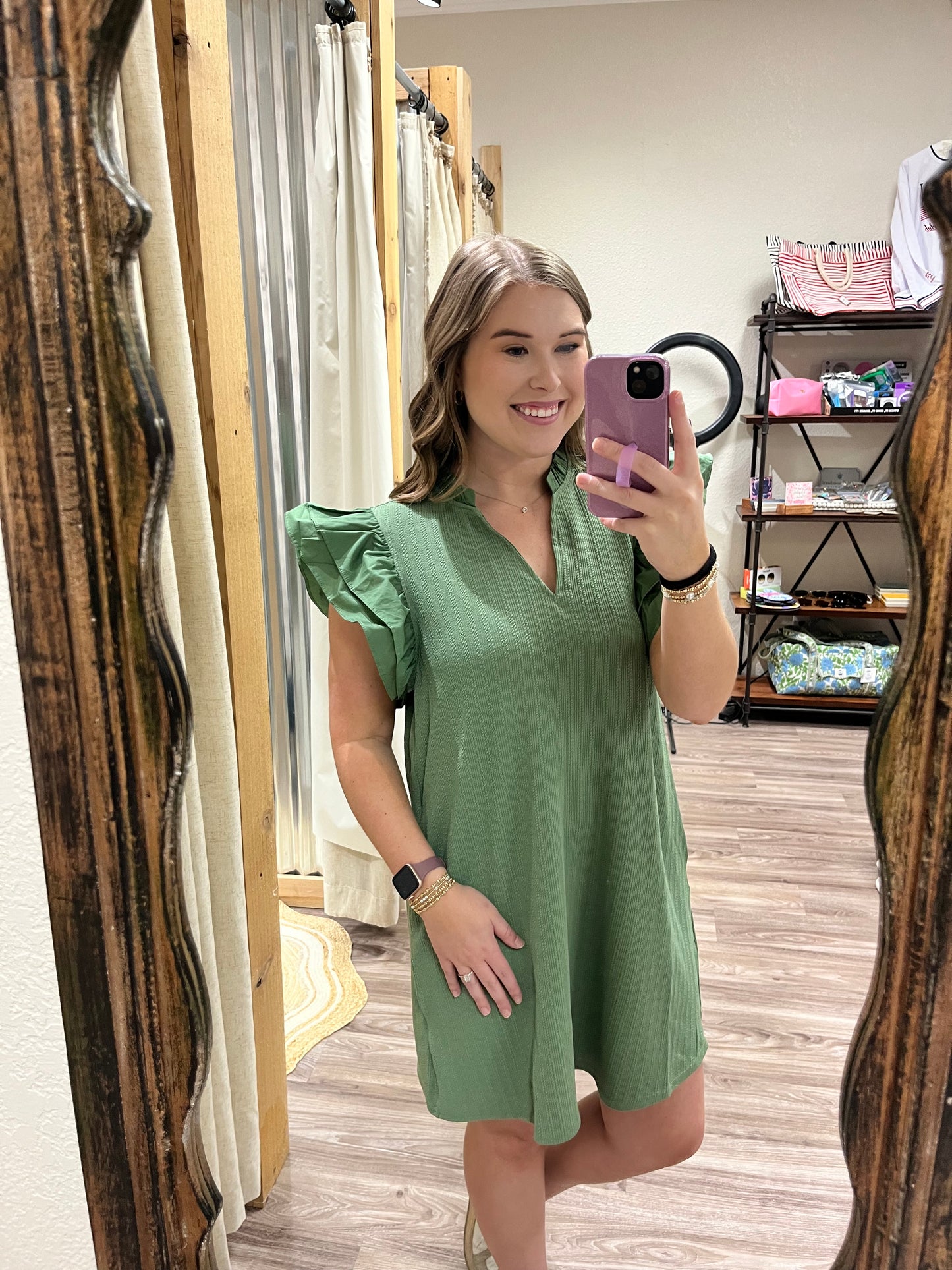 Forrest Ruffle Sleeve Dress