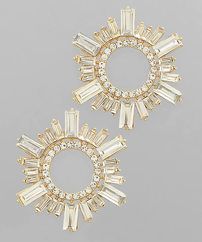 Sunburst Stone Earrings