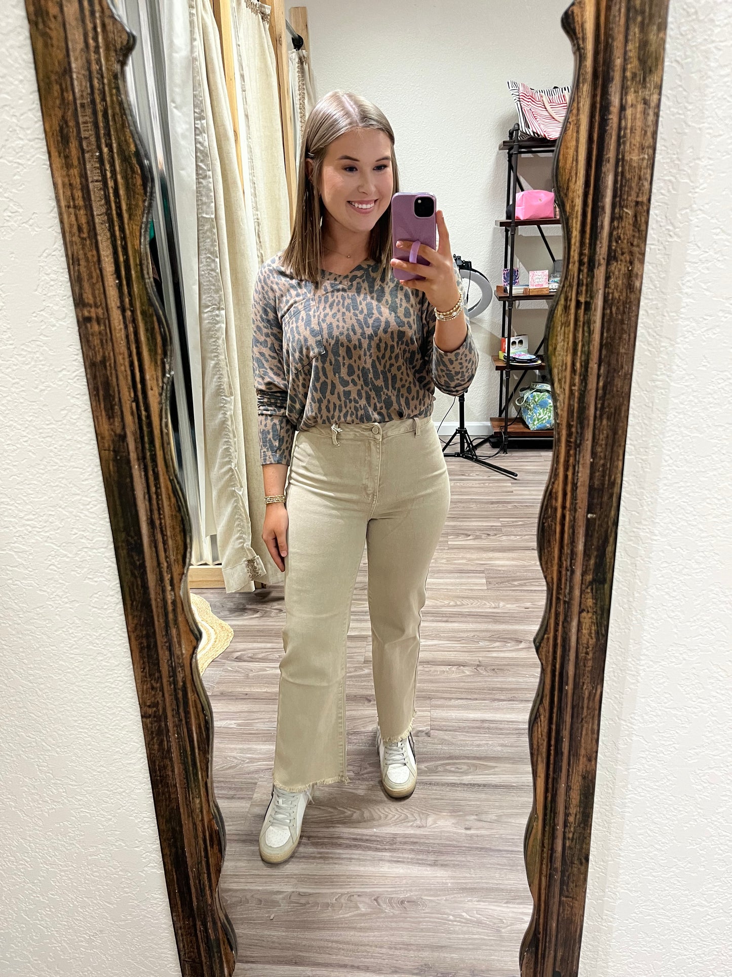 ASH MOCHA | ELENI ACID WASHED JEANS