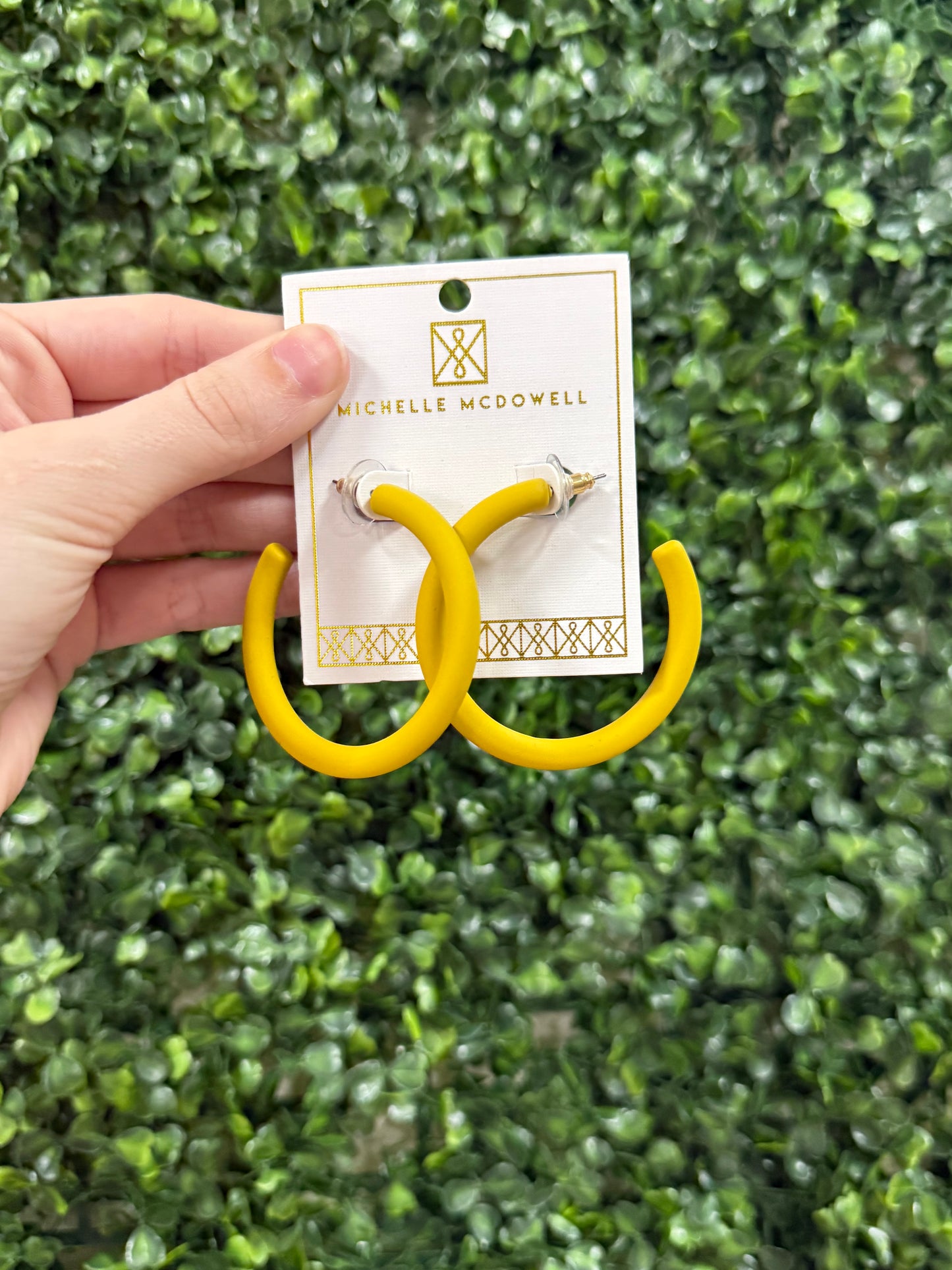 Gray - Mustard Earrings