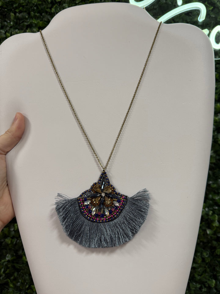 Sequin Fringe Necklace