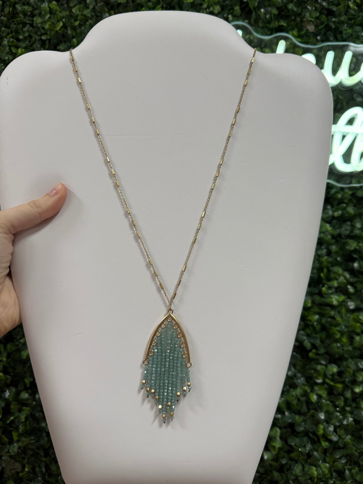 Beaded Fringe Necklace