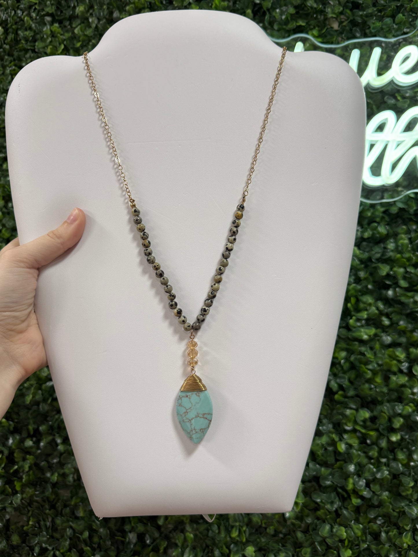 Turquoise Stone Necklace