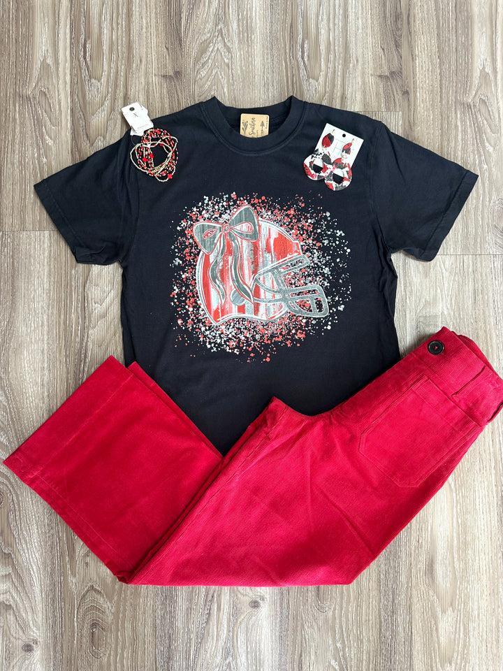 Red/Silver Brushstroke Football