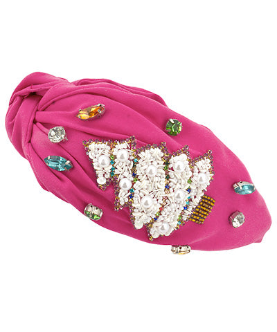 Christmas Tree Bead Headband