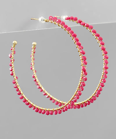 Bead Wrapped Hoops