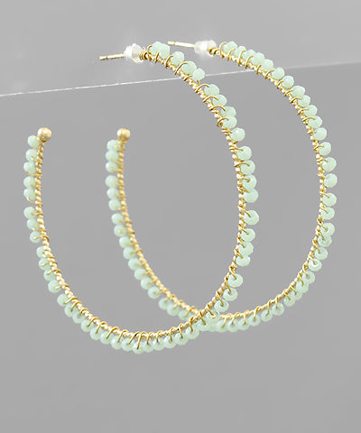 Bead Wrapped Hoops